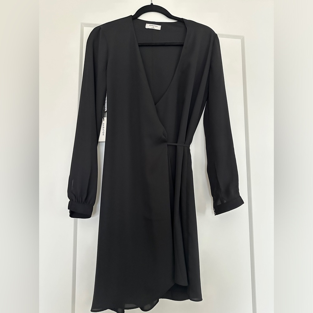 Black Babaton Wrap Dress